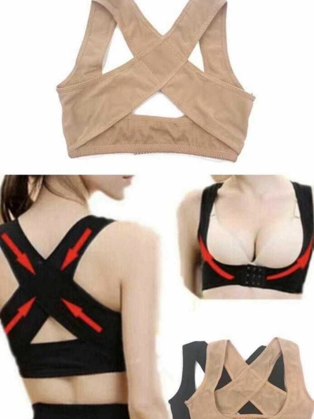 Source Unknown Crisscross Posture Support  in black.